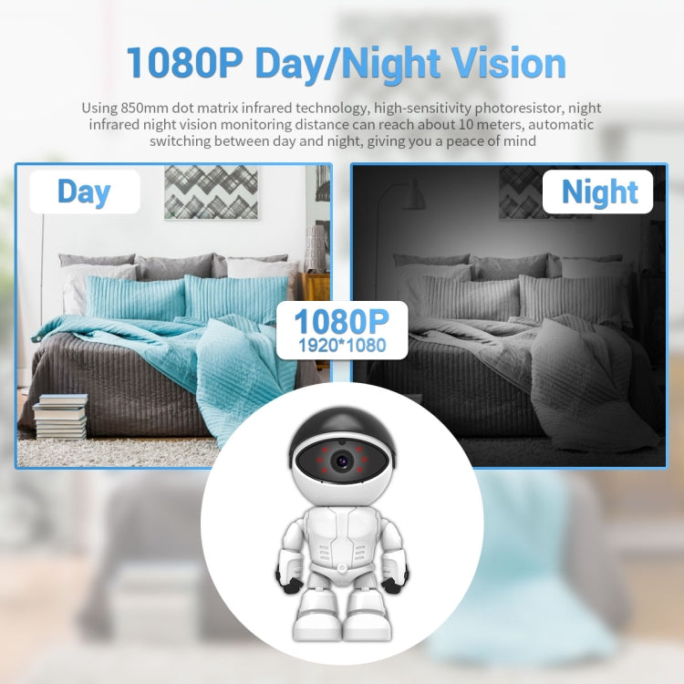 ESCAM PT205 HD 1080P Robot WiFi IP Camera, Support Motion Detection / Night Vision, IR Distance: 10m, US Plug - Security by ESCAM | Online Shopping UK | buy2fix
