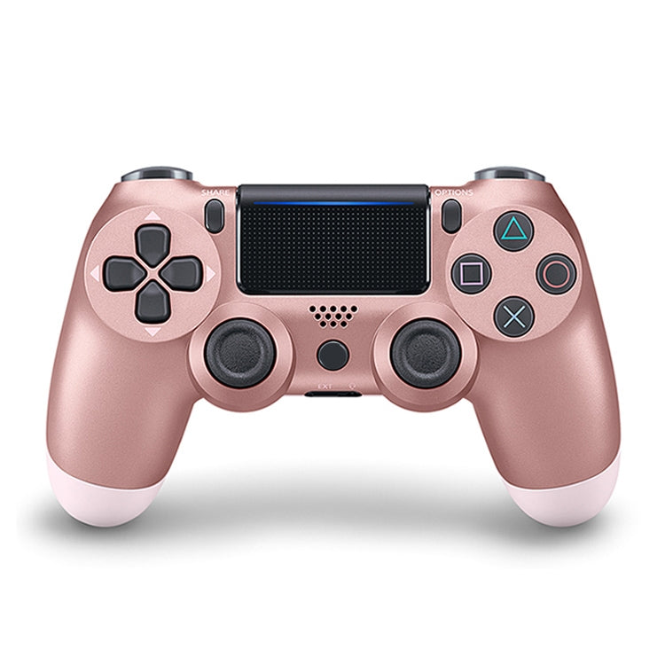 For PS4 Wireless Bluetooth Game Controller Gamepad with Light, US Version(Rose Gold) - Gamepads by buy2fix | Online Shopping UK | buy2fix