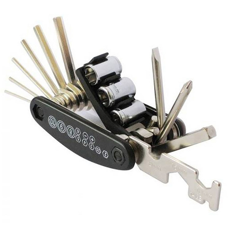 16 in 1 Multifunction Folding Bicycle Repair Combination Tools - Outdoor & Sports by buy2fix | Online Shopping UK | buy2fix