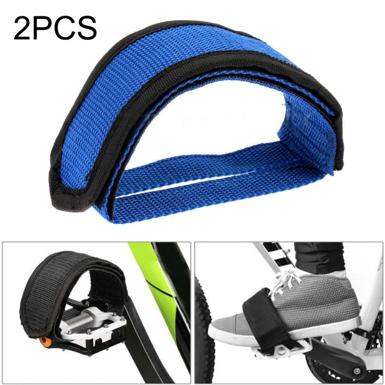 2 PCS Bicycle Pedals Bands Feet Set With Anti-slip Straps Beam Foot(Blue) - Outdoor & Sports by buy2fix | Online Shopping UK | buy2fix