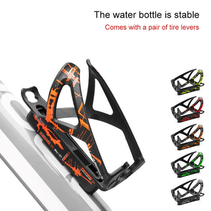 PROMEND SHJ-25217 Bicycle Water Bottle Holder Built-in Tire Levers (Black+green) - Holders by PROMEND | Online Shopping UK | buy2fix