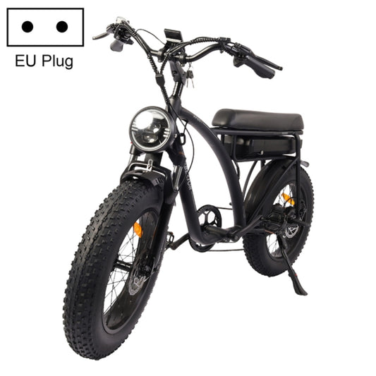 [EU Warehouse] BEZIOR XF001 1000W 48V 12.5AH Retro Electric Bicycle with LCD Digital Display & 20 inch Tires, EU Plug(Black) - Electric Bicycles by BEZIOR | Online Shopping UK | buy2fix