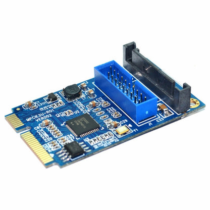 MINI PCI-E to USB 3.0 Front 19 Pin Desktop PC Expansion Card (Blue) -  by buy2fix | Online Shopping UK | buy2fix