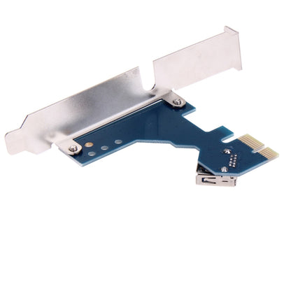 PCI-E 1 to 3 PCI Express 1 Slots Riser Card 3 PCI-E Slot Adapter PCI-E Port Multiplier Card with 60cm USB Cable(Blue) -  by buy2fix | Online Shopping UK | buy2fix