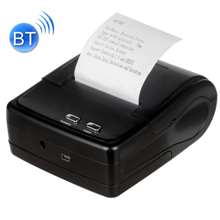 QS-5802 Portable 58mm Bluetooth Receipt 8-pin Matrix Printer(Black) - Consumer Electronics by buy2fix | Online Shopping UK | buy2fix