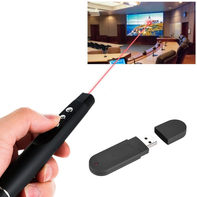 2.4GHz Wireless Laser PowerPoint Page Turning Pen Multimedia Wireless Presentation Projection Pen with USB Receiver, Remote Control Distance: 30m -  by buy2fix | Online Shopping UK | buy2fix