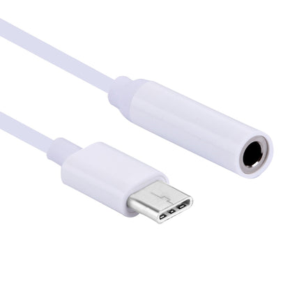 USB-C / Type-C to 3.5mm Audio Adapter, Length: about 10cm(White) - Type-C Adapter by buy2fix | Online Shopping UK | buy2fix