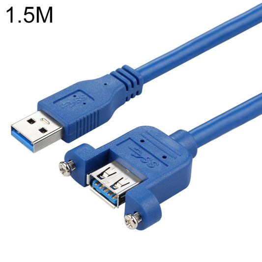 USB 3.0 Male to Female Extension Cable with Screw Nut, Cable Length: 1.5m - USB 3.0 by buy2fix | Online Shopping UK | buy2fix