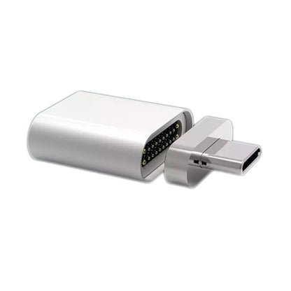 Straight USB-C / Type-C 3.1 Male to USB-C / Type-C 3.1 Female 20 Pin Magnetic Adapter (Silver) - Mobile Accessories by buy2fix | Online Shopping UK | buy2fix
