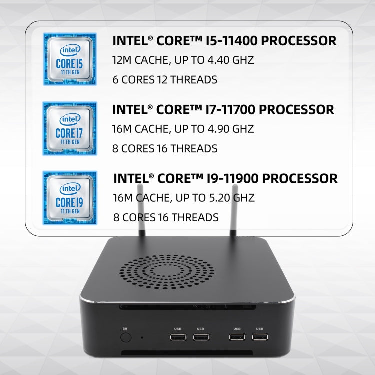 HYSTOU M7 Windows 7/8/10 / Linux System Mini PC, Intel Core G6400 Dual Core 4 Threads up to 4.0GHz, 32GB RAM+1TB SSD, EU Plug - Windows Mini PCs by HYSTOU | Online Shopping UK | buy2fix