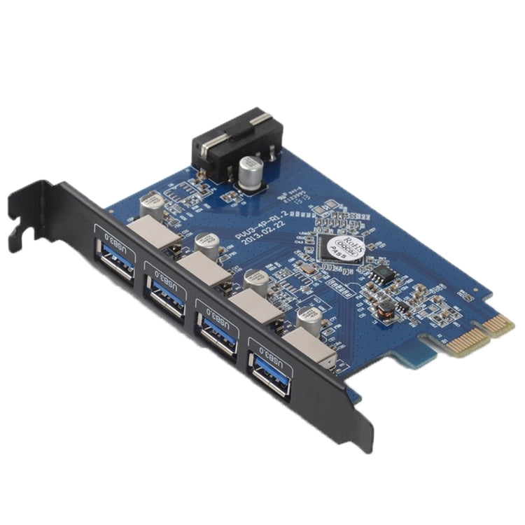 ORICO PVU3-4P 4 Ports USB3.0 PCI Express Card for Desktop(Black) - Add-on Cards by ORICO | Online Shopping UK | buy2fix