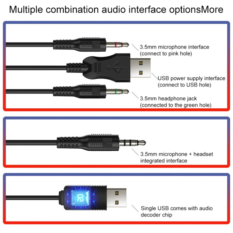 YINDIAO Q3 USB Wired E-sports Gaming Headset with Mic & RGB Light, Cable Length: 1.67m (Black) - Multimedia Headset by YINDIAO | Online Shopping UK | buy2fix