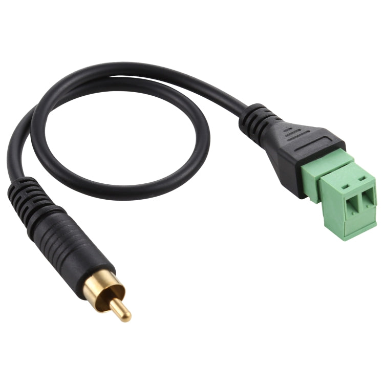 RCA Male Gold-plated to 2 Pin Pluggable Terminals Solder-free USB Connector Solderless Connection Adapter Cable, Length: 30cm -  by buy2fix | Online Shopping UK | buy2fix