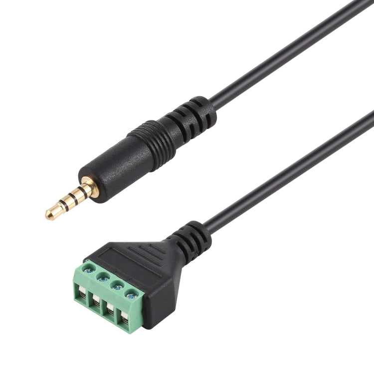 3.5mm Male to 4 Pin Pluggable Terminals Solder-free Connector Solderless Connection Adapter Cable, Length: 30cm - Consumer Electronics by buy2fix | Online Shopping UK | buy2fix