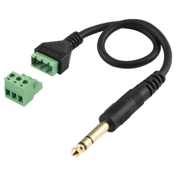 6.35mm Male to 3 Pin Pluggable Terminals Solder-free Connector Solderless Connection Adapter Cable, Length: 30cm - Consumer Electronics by buy2fix | Online Shopping UK | buy2fix