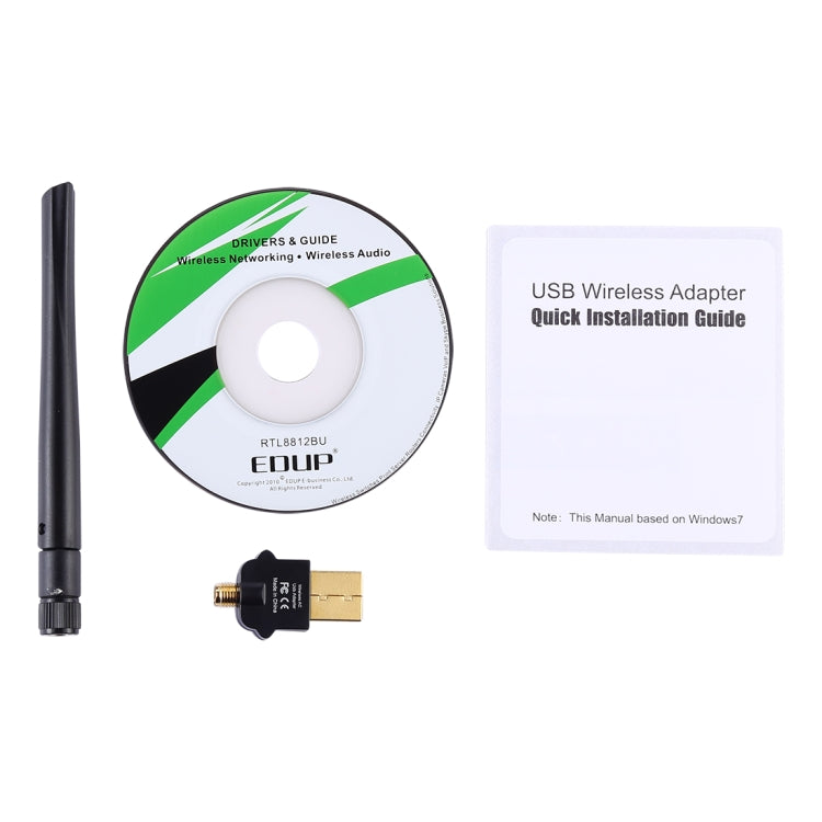 EDUP EP-AC1669 AC1300Mbps 2.4GHz & 5.8GHz Dual Band USB WiFi Adapter External Network Card with 2dbi Antenna - USB Network Adapter by EDUP | Online Shopping UK | buy2fix