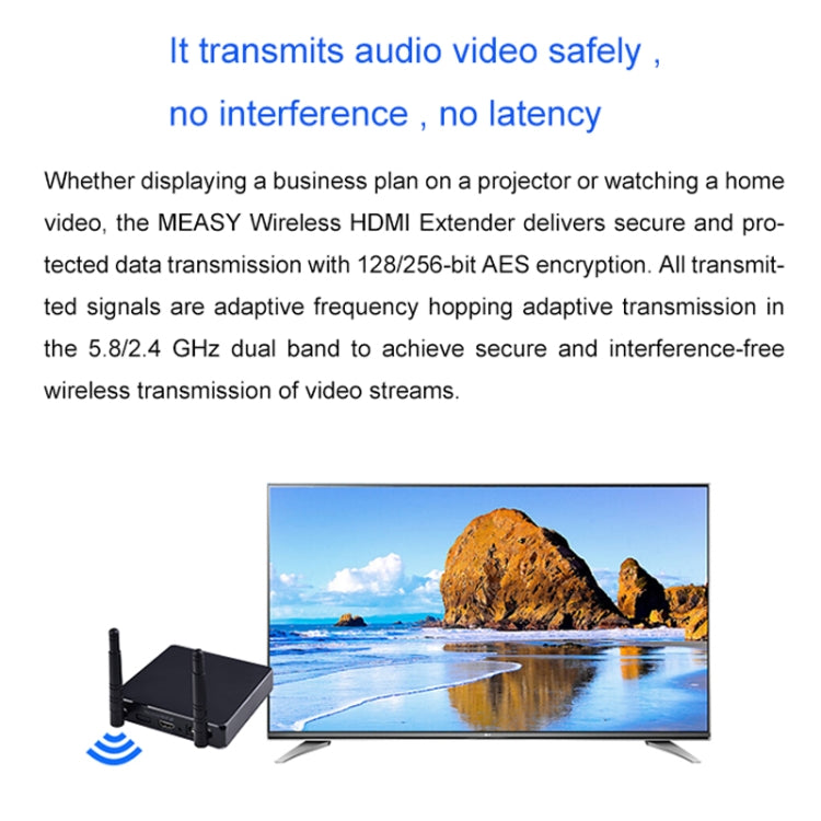 Measy FHD686-2 Full HD 1080P 3D 2.4GHz / 5.8GHz Wireless HD Multimedia Interface Extender 1 Transmitter + 2 Receiver, Transmission Distance: 200m(EU Plug) - Set Top Box & Accessories by Measy | Online Shopping UK | buy2fix