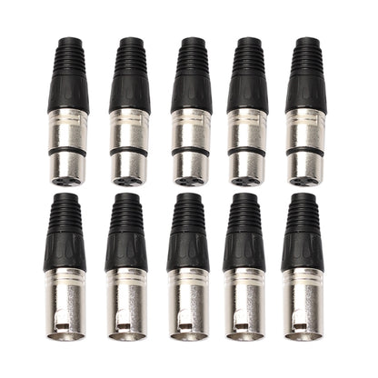 5 Pairs 3 Pin XLR Plug Male + Female Jack Mic Jack Plug Socket Connector - Consumer Electronics by buy2fix | Online Shopping UK | buy2fix