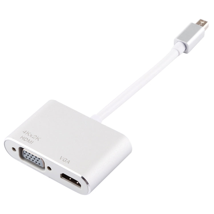 2 in 1 4Kx2K Mini DisplayPort to VGA & HDMI Adapter (Silver) -  by buy2fix | Online Shopping UK | buy2fix