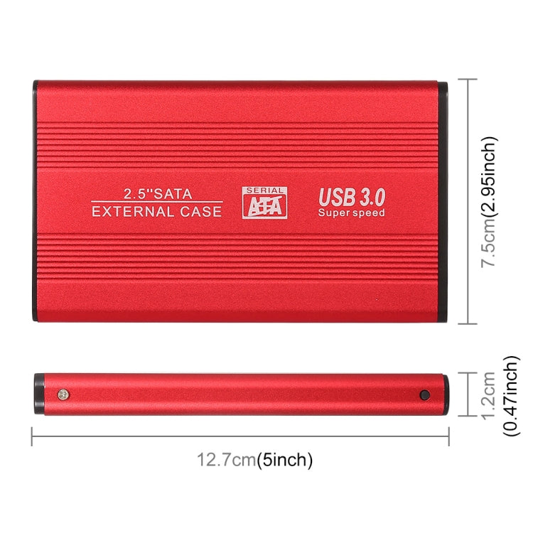 Richwell SATA R2-SATA-1TGB 1TB 2.5 inch USB3.0 Super Speed Interface Mobile Hard Disk Drive(Red) - External Hard Drives by buy2fix | Online Shopping UK | buy2fix