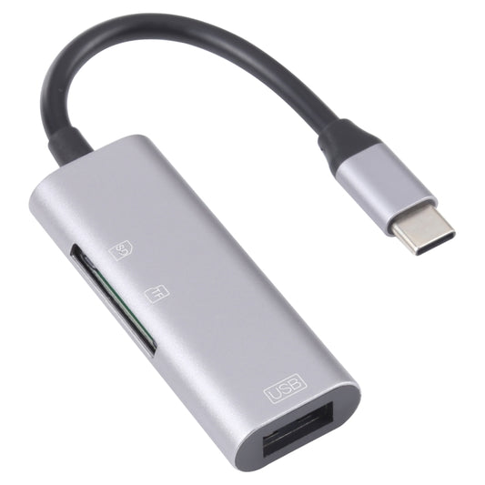 NK-3040 3 in 1 USB-C / Type-C Male to USB Female + SD / TF Card Slots Adapter SD / TF Card Reader - Computer & Networking by buy2fix | Online Shopping UK | buy2fix