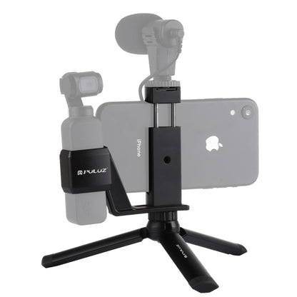 PULUZ Mini Metal Desktop Tripod Mount + Metal Phone Clamp Mount + Expansion Fixed Stand Bracket for DJI OSMO Pocket - DJI & GoPro Accessories by PULUZ | Online Shopping UK | buy2fix