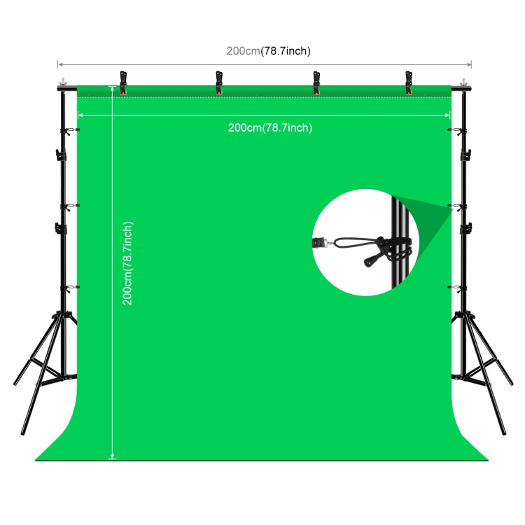 PULUZ 2x2m Photo Studio Background Support Stand Backdrop Crossbar Bracket Kit with Red / Blue / Green Backdrops -  by PULUZ | Online Shopping UK | buy2fix