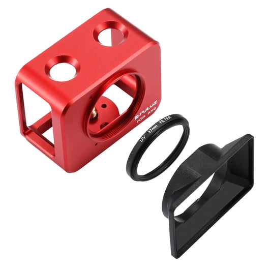 PULUZ for Sony RX0 Aluminum Alloy Protective Cage + 37mm UV Filter Lens + Lens Sunshade with Screws and Screwdrivers(Red) - DJI & GoPro Accessories by PULUZ | Online Shopping UK | buy2fix