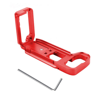 PULUZ 1/4 inch Vertical Shoot Quick Release L Plate Bracket Base Holder for Sony A9 (ILCE-9) / A7 III/ A7R III(Red) - Camera Accessories by PULUZ | Online Shopping UK | buy2fix