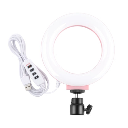 PULUZ 4.7 inch 12cm USB 3 Modes Dimmable LED Ring Selfie Beauty Vlogging Photography Video Lights with Tripod Ball Head(Pink) - Ring Light by PULUZ | Online Shopping UK | buy2fix