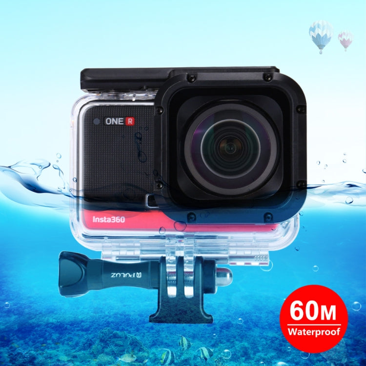 PULUZ 60m Underwater Depth Diving Case Waterproof Camera Housing for Insta360 ONE R 1.0 inch Edition(Transparent) - Case & Bags by PULUZ | Online Shopping UK | buy2fix