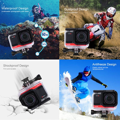 PULUZ 60m Underwater Depth Diving Case Waterproof Camera Housing for Insta360 ONE R 1.0 inch Edition(Transparent) - Case & Bags by PULUZ | Online Shopping UK | buy2fix