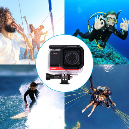 PULUZ 60m Underwater Depth Diving Case Waterproof Camera Housing for Insta360 ONE R 1.0 inch Edition(Transparent) - DJI & GoPro Accessories by PULUZ | Online Shopping UK | buy2fix