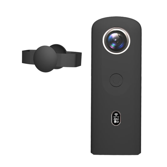 PULUZ Silicone Protective Case with Lens Cover for Ricoh Theta SC2 360 Panoramic Camera(Black) - Silicone Cases by PULUZ | Online Shopping UK | buy2fix