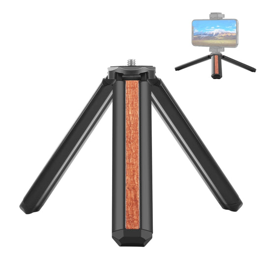 PULUZ Inlaid Wood Desktop Vlogging Live Tripod Holder (Black) - Camera Accessories by PULUZ | Online Shopping UK | buy2fix