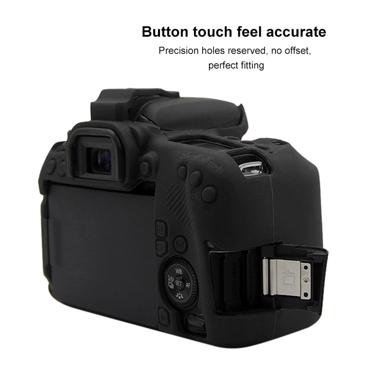 PULUZ Soft Silicone Protective Case for Canon EOS 77D(Black) - Protective Case by PULUZ | Online Shopping UK | buy2fix