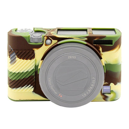 PULUZ Soft Silicone Protective Case for Sony RX100 III / IV / V(Camouflage) - Camera Accessories by PULUZ | Online Shopping UK | buy2fix