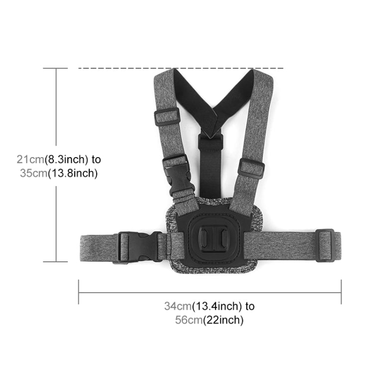 PULUZ Adjustable Body Mount Belt Chest Strap with J Hook Mount & Long Screw & Phone Clamp - Chest Belt by PULUZ | Online Shopping UK | buy2fix