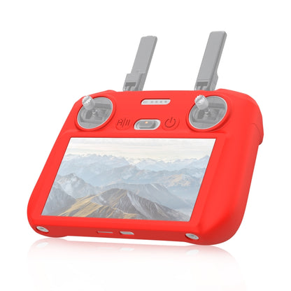 For DJI Mini 4 Pro / Air 3 Remote Control / DJI RC 2 with Screen PULUZ Silicone Protective Case (Red) - Carry Cases & Bags by PULUZ | Online Shopping UK | buy2fix