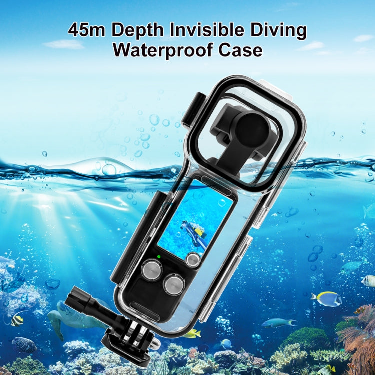 For DJI Osmo Pocket 3 PULUZ 45m Underwater Waterproof Housing Diving Case (Transparent) - Case & Bags by PULUZ | Online Shopping UK | buy2fix
