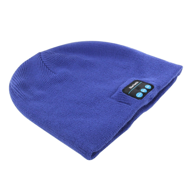 Knitted Bluetooth Headset Warm Winter Hat with Mic for Boy & Girl & Adults(Blue) - Smart Wear by buy2fix | Online Shopping UK | buy2fix