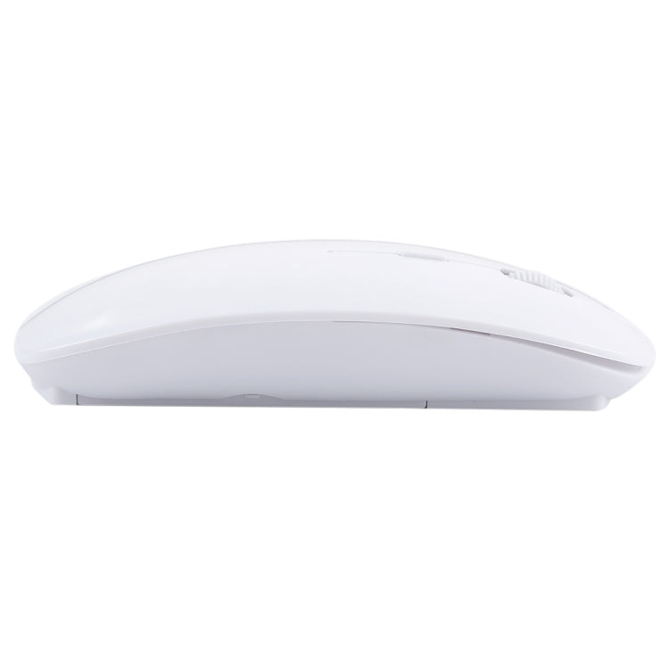 2.4GHz Wireless Ultra-thin Laser Optical Mouse with USB Mini Receiver, Plug and Play(White) - Wireless Mice by buy2fix | Online Shopping UK | buy2fix