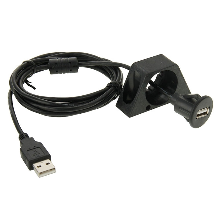 USB 2.0 Male to Female Extension Cable with Car Flush Mount, Length: 2m - In Car by buy2fix | Online Shopping UK | buy2fix