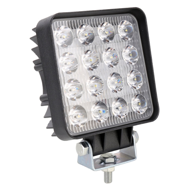 48W Bridgelux 4000lm 16 LED White Light Floodlight Engineering Lamp / Waterproof IP67 SUVs Light, DC 10-30V(Black) - In Car by buy2fix | Online Shopping UK | buy2fix