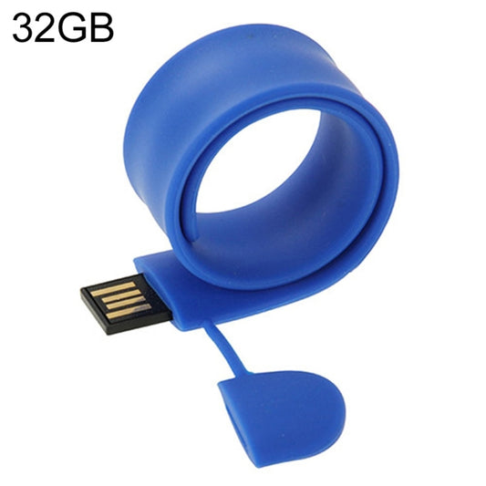 Silicone Bracelet USB Flash Disk with 32GB Memory(Dark Blue) -  by buy2fix | Online Shopping UK | buy2fix