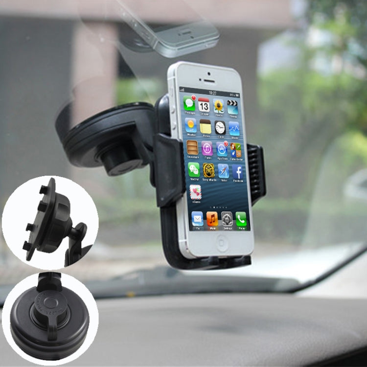 Suction Cup 360 Degree Rotatable Car Holder, For iPhone, Galaxy, Huawei, Xiaomi, LG, HTC and Other Smart Phones(Black) - Car Holders by buy2fix | Online Shopping UK | buy2fix