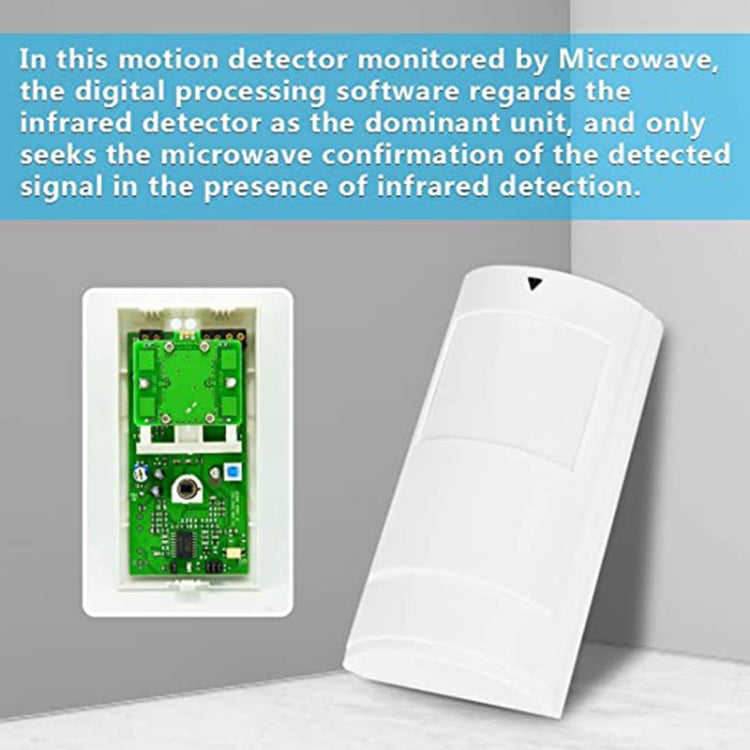 PA-525D Wired Dual Infrared and Microwave Digital Motion Detector(White) - Security by buy2fix | Online Shopping UK | buy2fix