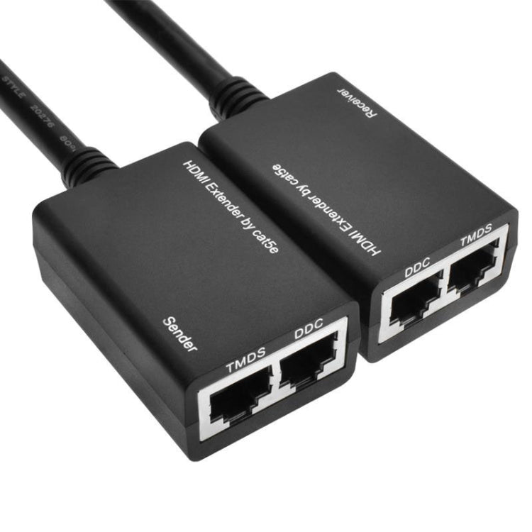 HDMI Extender by Cat5e / 6 LAN Cable 30M / 1080P(Black) - Computer & Networking by buy2fix | Online Shopping UK | buy2fix