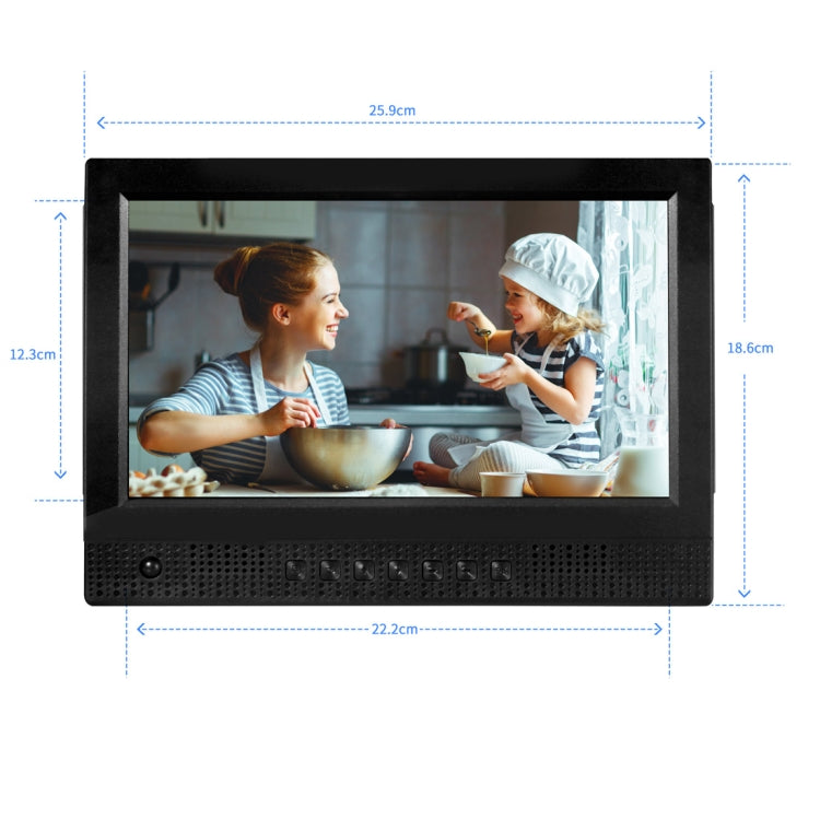 10.1 inch LED Display Multi-media Music & Movie Player Digital Photo Frame with Remote Control, Allwinner E200s Program, Support USB-Disk / SD Card, Body Sensor, Built in Stereo Speaker(Black) - Consumer Electronics by buy2fix | Online Shopping UK | buy2fix
