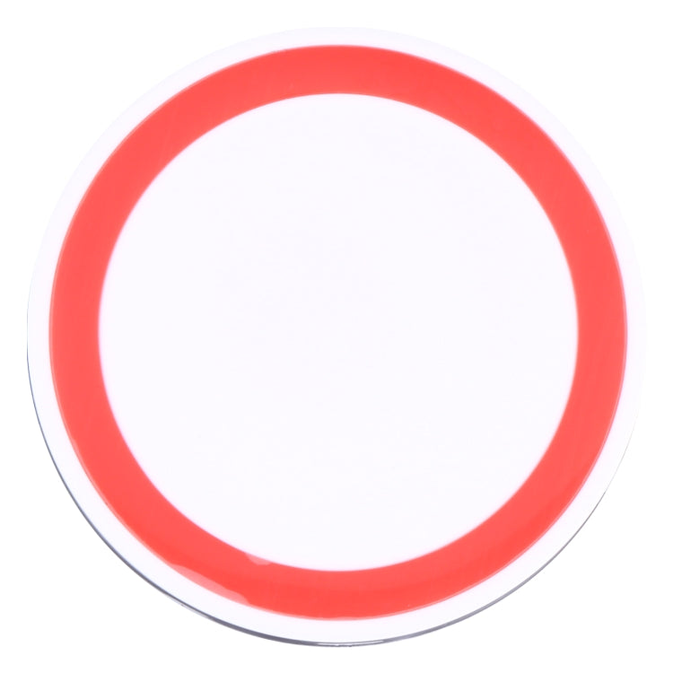 Universal QI Standard Round Wireless Charging Pad (White + Red) - Wireless Charger by buy2fix | Online Shopping UK | buy2fix